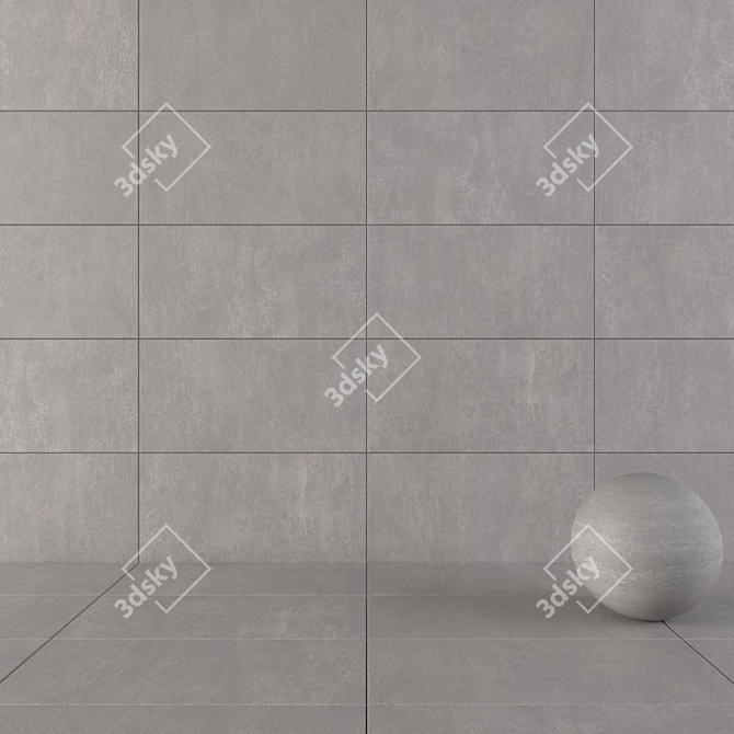 Praga Fume Concrete Wall Tiles 3D model image 1