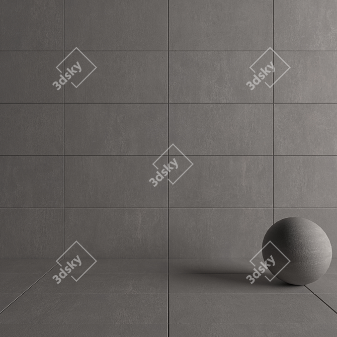 Praga Fume Concrete Wall Tiles 3D model image 4