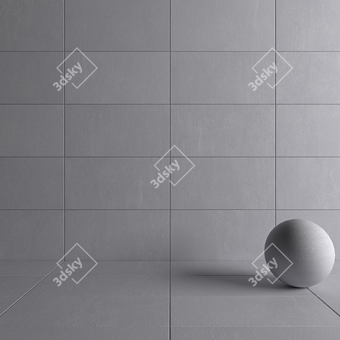 Praga Gray Concrete Wall Tiles - Modern and Striking 3D model image 4