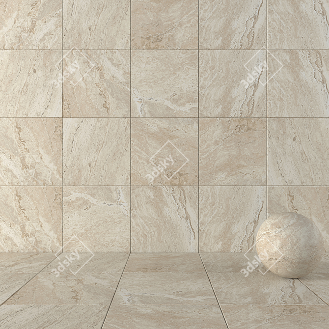 Antico Sand Stone Wall Tiles 3D model image 1