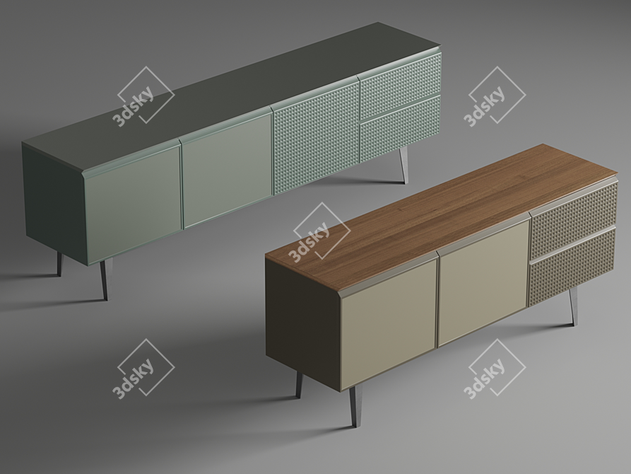 Moroso Voltaire: Elegant Italian Sideboard 3D model image 2