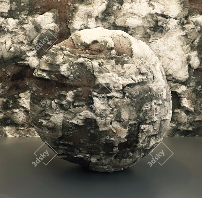 Damaged Cliff Rocks VRAY Material 3D model image 4