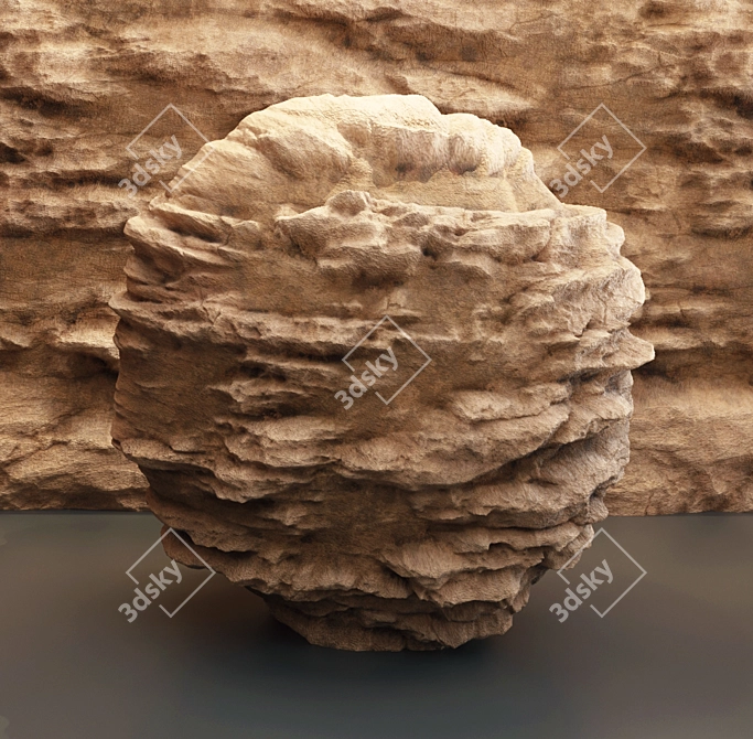 Damaged Cliff Rocks VRAY 4k 3D model image 4