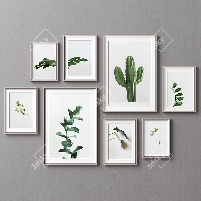 Versatile Frames Set -161 | 8 Frames with 5 Colors 3D model image 9