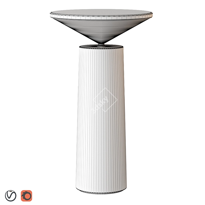Grok Cocktail Table Lamp: Contemporary Elegance in 3 Colors 3D model image 4