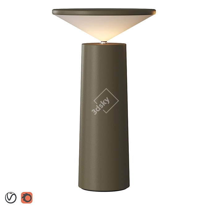 Grok Cocktail Table Lamp: Contemporary Elegance in 3 Colors 3D model image 6