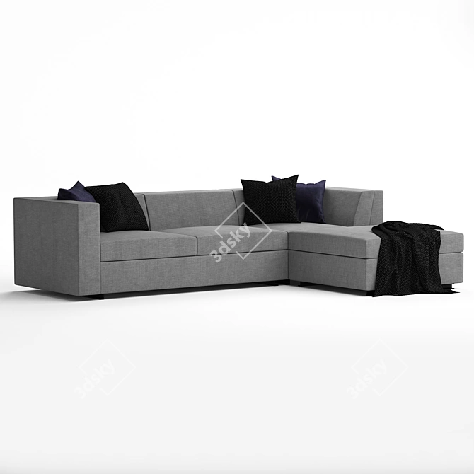 Modern BK_103: Spacious Stylish Sofa 3D model image 2