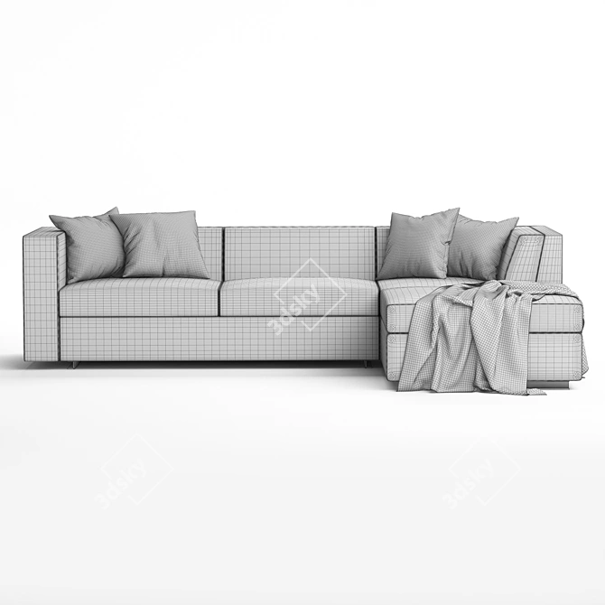 Modern BK_103: Spacious Stylish Sofa 3D model image 5