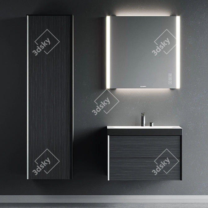 XViu Modern Vanity Set 3D model image 2