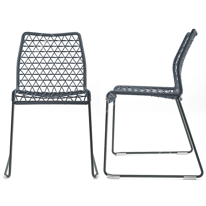 Vela Outdoor Chair: Stylish & Durable 3D model image 2