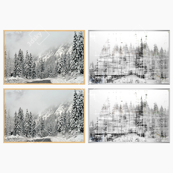 Decorative Wall Paintings Set 3D model image 3