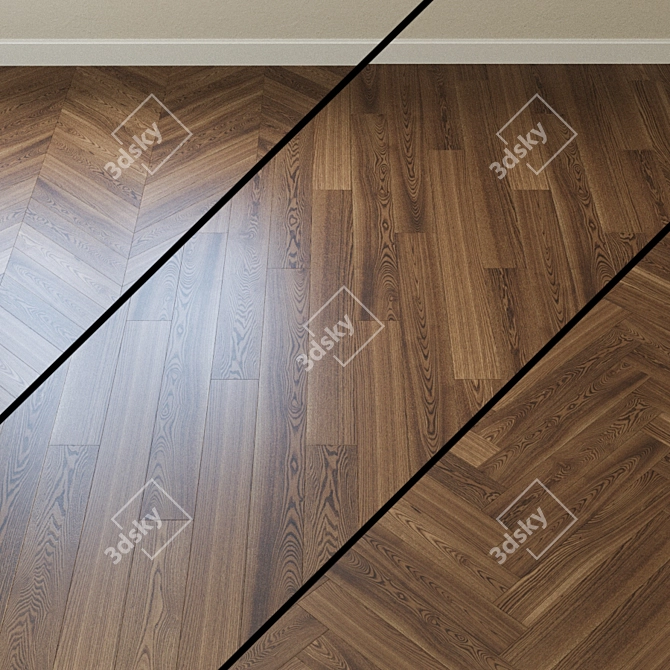 Title: Natural Canadian Cedar Parquet by Coswick 3D model image 1