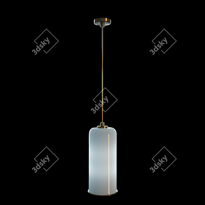 Elegant Glass Pendant Lamp 3D model image 1