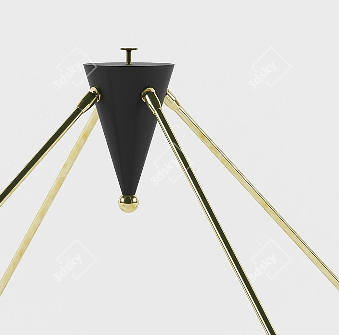 Modern Designer Directional Chandelier 3D model image 3