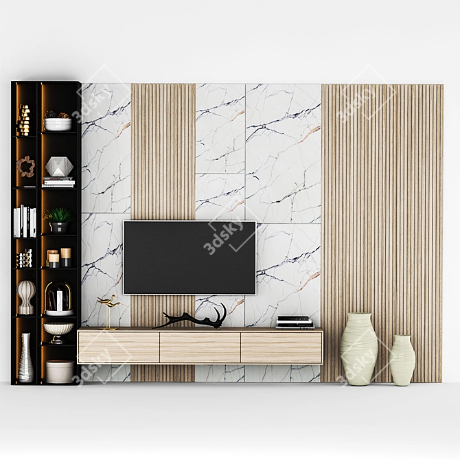 Sleek TV Stand - Modern Design 3D model image 1