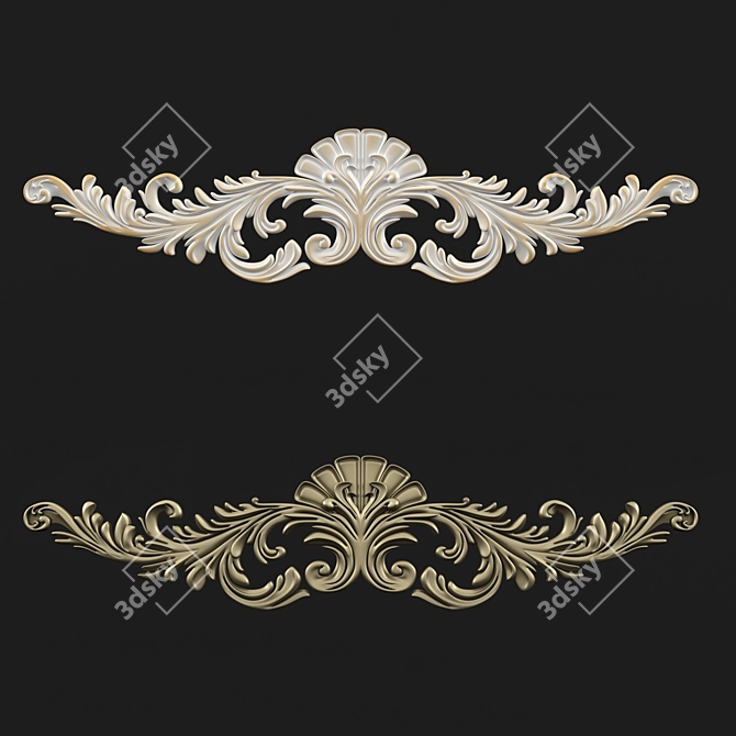 Elegant Decorative Design 3D model image 1