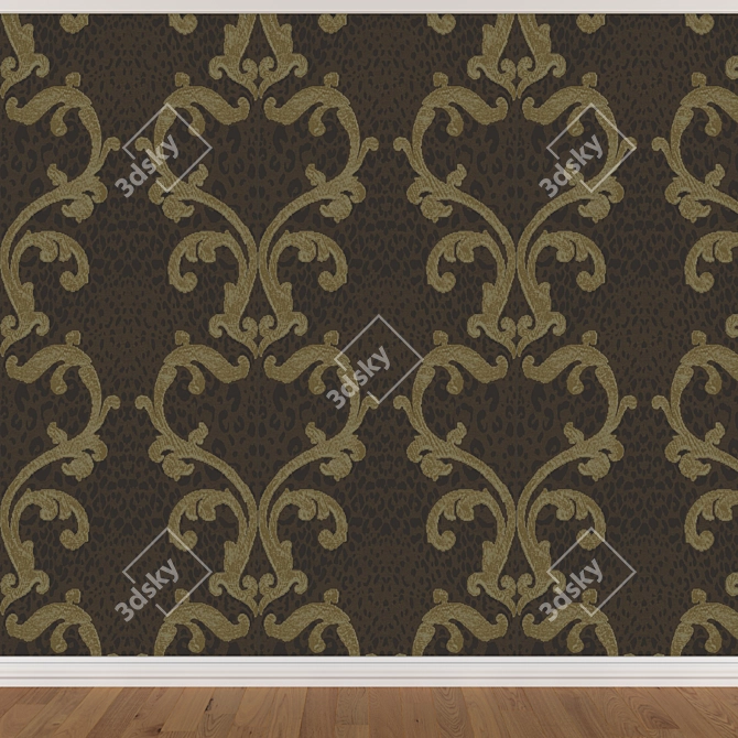 Seth 856 Wallpaper Set (3 Colors) - Seamless Textures & Multiple Formats 3D model image 3