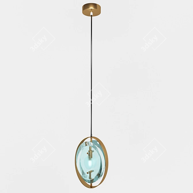 Isendo 45.2881 Modern Brass Pendant Light 3D model image 1