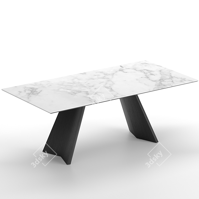 Sleek ICARO Ceramic Table 3D model image 1