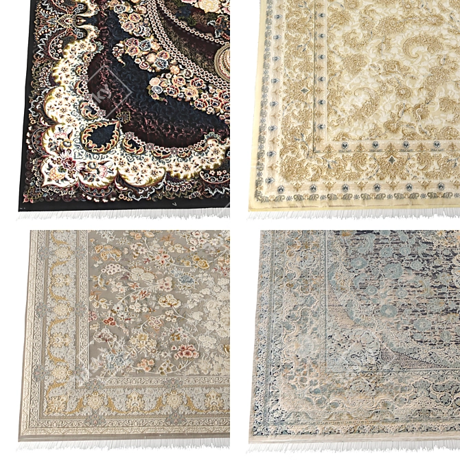 Luxury Persian Carpet - 4K Texture 3D model image 3