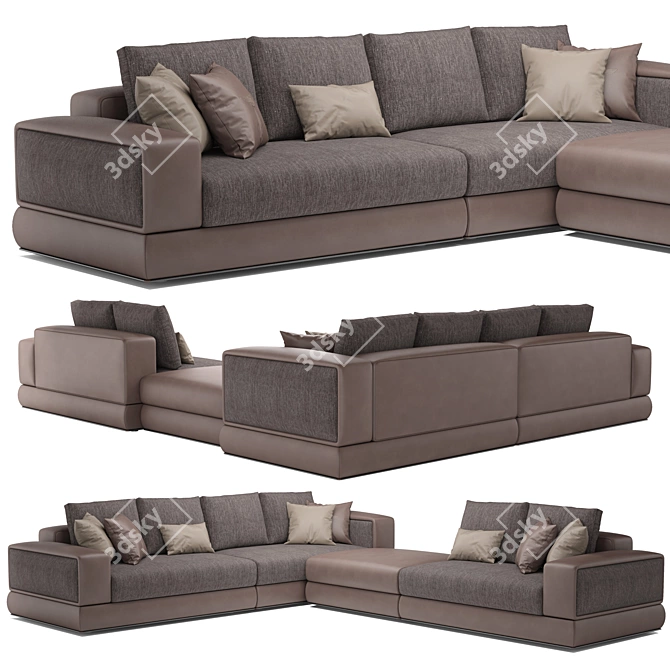 Luxury Bentley Westbury Corner Sofa 3D model image 1