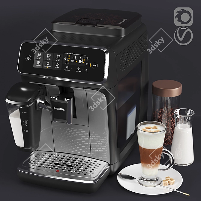 Philips 3200 LatteGo: Fully Automatic Espresso Machine 3D model image 1