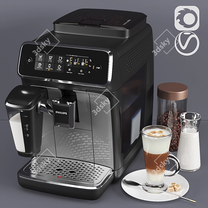 Philips 3200 LatteGo: Fully Automatic Espresso Machine 3D model image 6