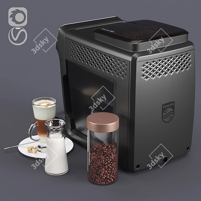 Philips 3200 LatteGo: Fully Automatic Espresso Machine 3D model image 7