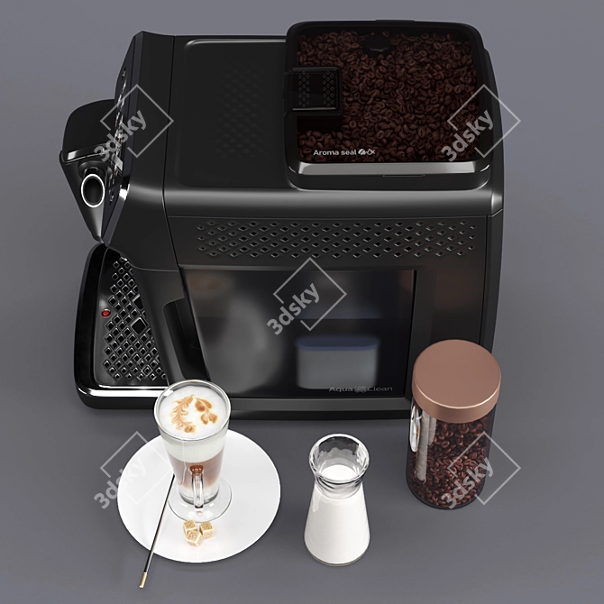 Philips 3200 LatteGo: Fully Automatic Espresso Machine 3D model image 9