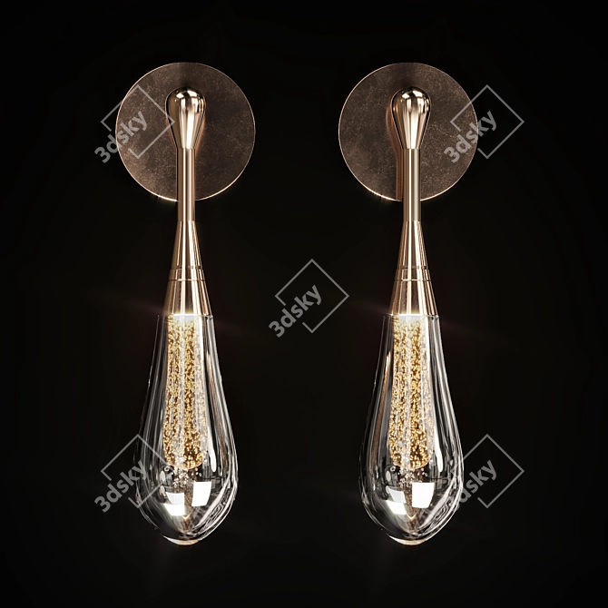 Elegant LED Wall Lamp 3D model image 1