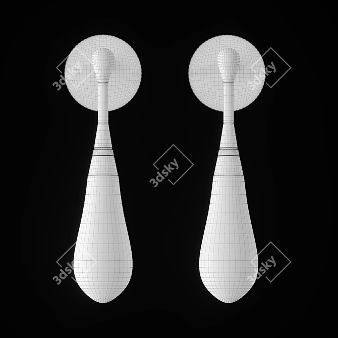 Elegant LED Wall Lamp 3D model image 2