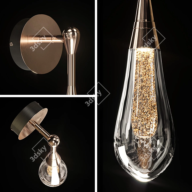 Elegant LED Wall Lamp 3D model image 5