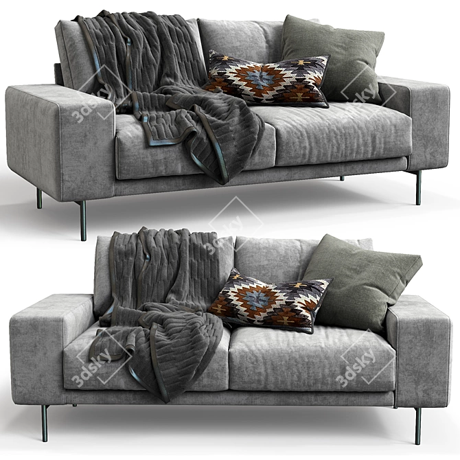 Modern B&T Design Sofa 3D model image 1