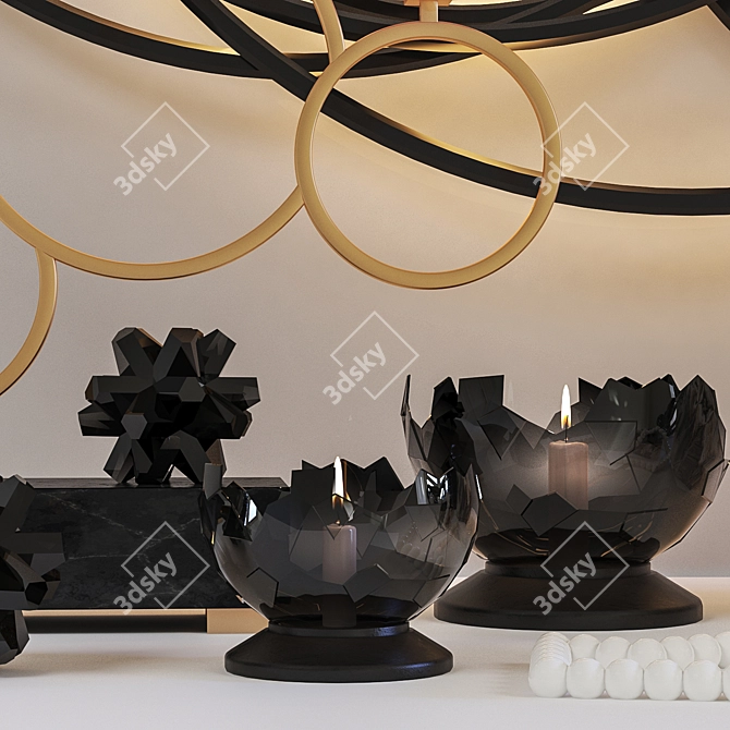 Elegant Decorative Set 04 3D model image 2