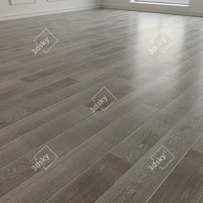 Vintage Brushed Laminate Parquet 3D model image 2