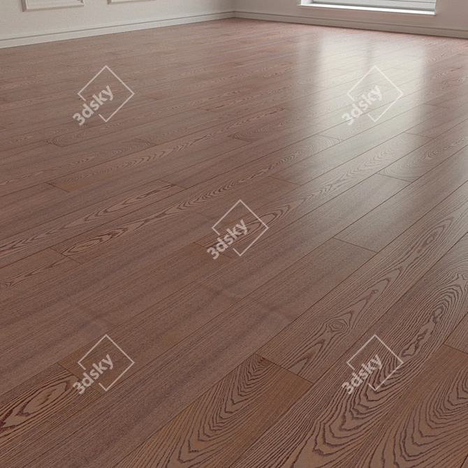 3D Laminate Parquet Flooring 3D model image 2