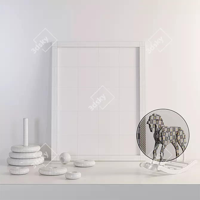 Kids Room Set - Smoothing Enabled 3D model image 2