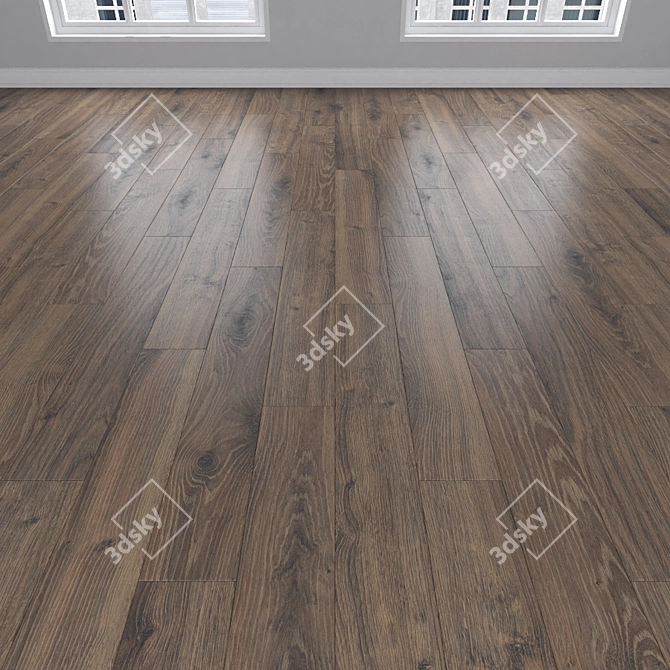 Oak Parquet: Herringbone, Linear, Chevron 3D model image 2