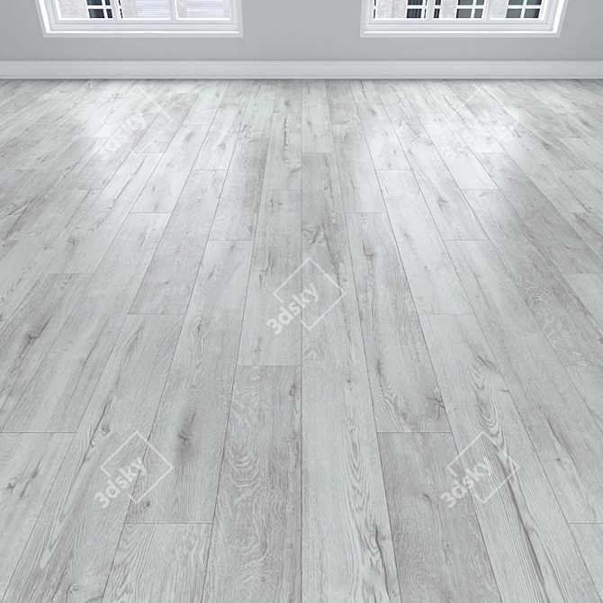 White Oak Parquet: Herringbone, Linear, Chevron 3D model image 2