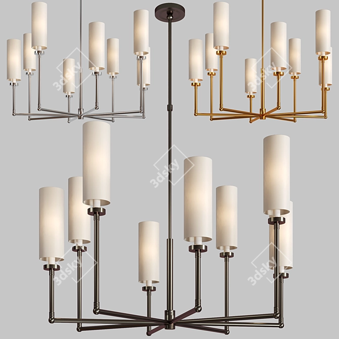 Ziyi Large Chandelier - Sophisticated Lighting Statement 3D model image 6