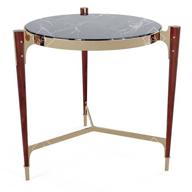 Luxurious Rosewood Side Table | Handcrafted Elegance 3D model image 1