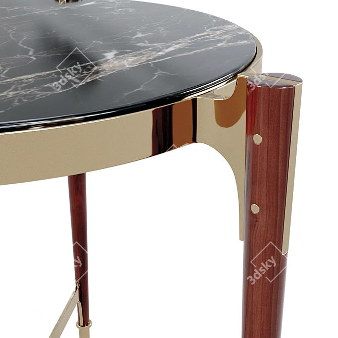 Luxurious Rosewood Side Table | Handcrafted Elegance 3D model image 3