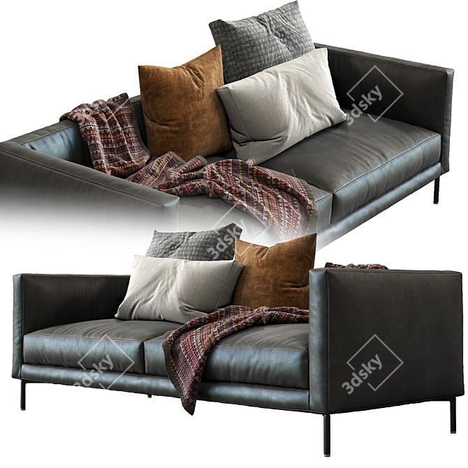 Sleek Coco Interface Sofa 3D model image 2