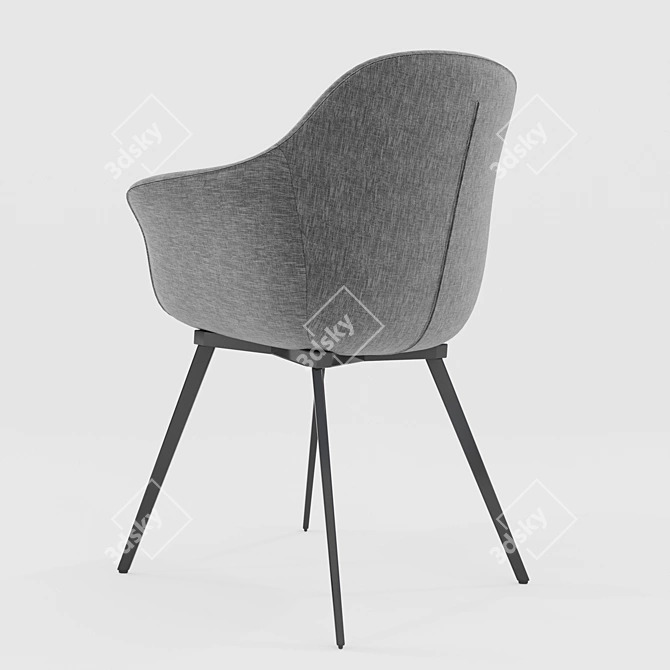 Vintage Gray Dining Chair - Quilda LA REDOUTE 3D model image 10