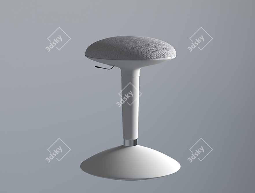 Nils_Erik White Chair with Adjustable Height 3D model image 1