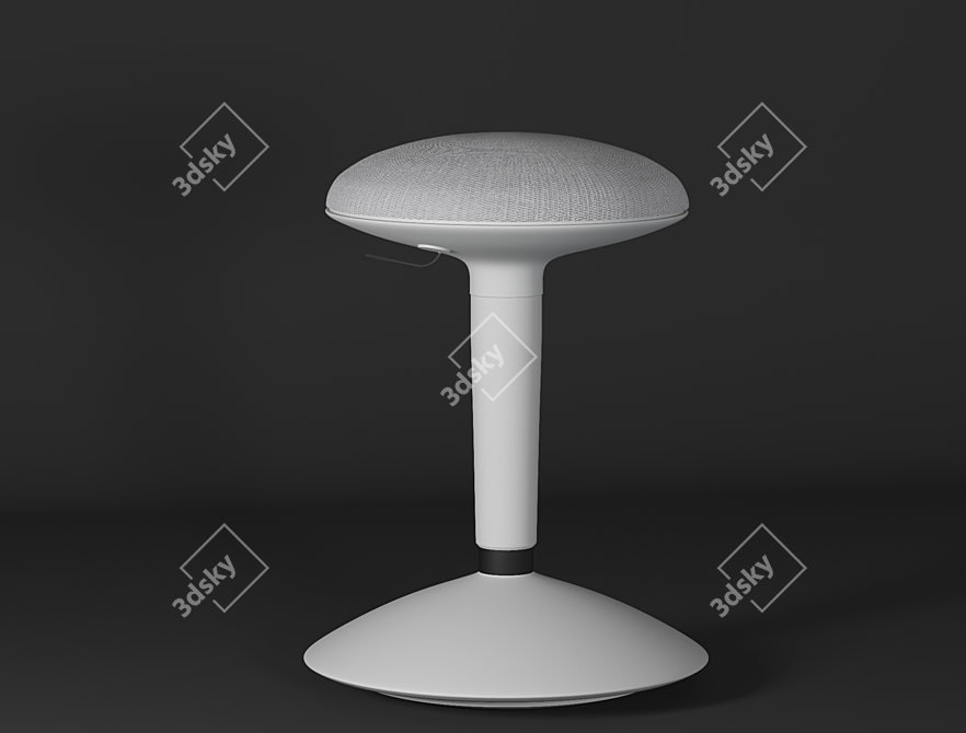 Nils_Erik White Chair with Adjustable Height 3D model image 3