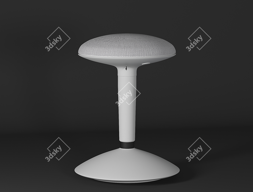 Nils_Erik White Chair with Adjustable Height 3D model image 4