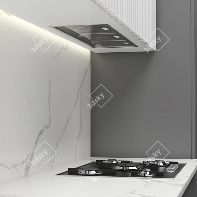 Modern Kitchen Unit 2015 3D model image 3