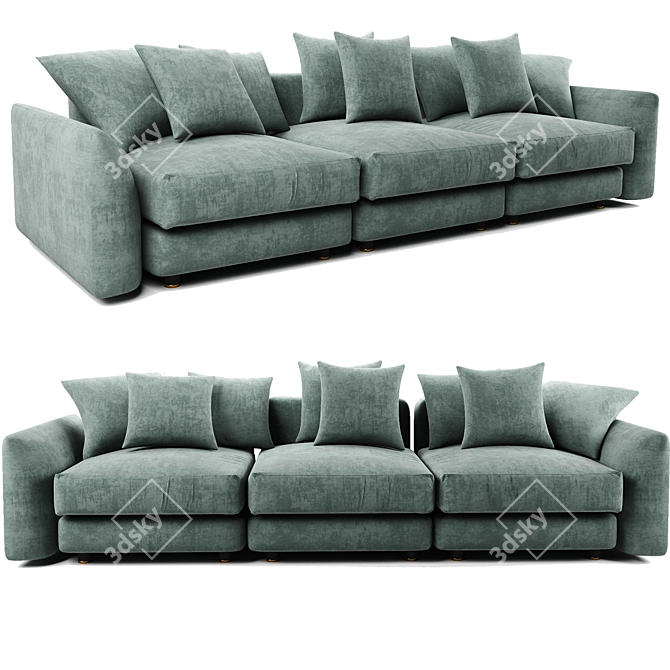 Luxury Ceasar Fendi Sofa 3D model image 1