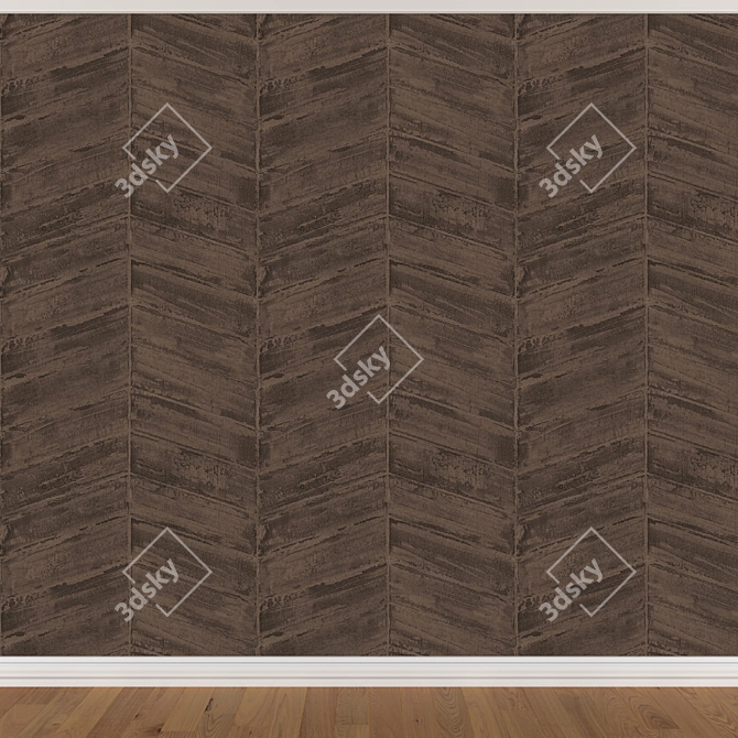 Seamless Wallpaper Set with 3 Textures 3D model image 2